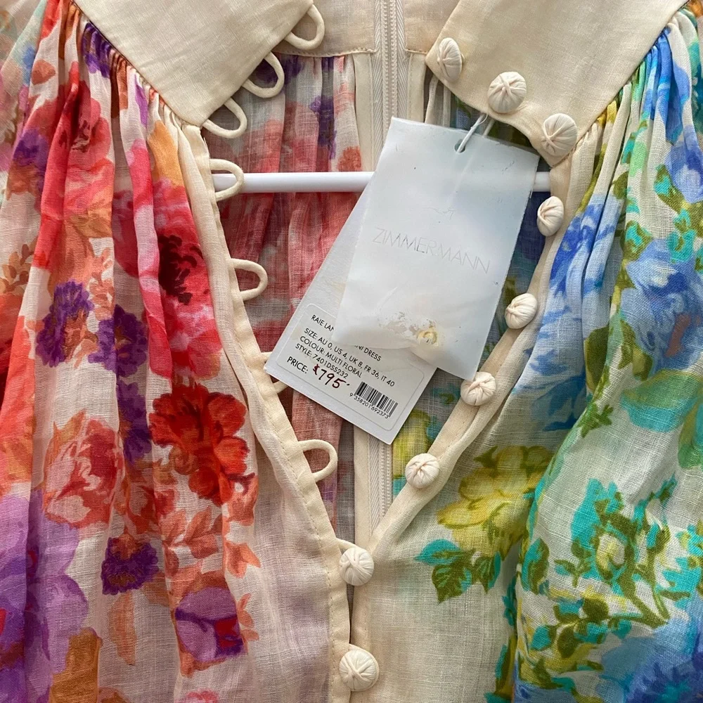 Zimmerman Raie lantern Mini Dress - Picture 4 of 12